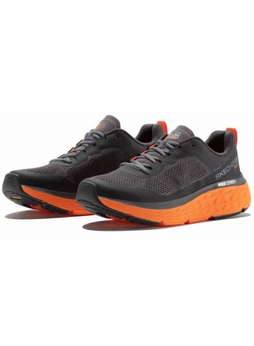 کفش ورزشی مردانه اسکیچرز نارنجی طوسی خاکستری